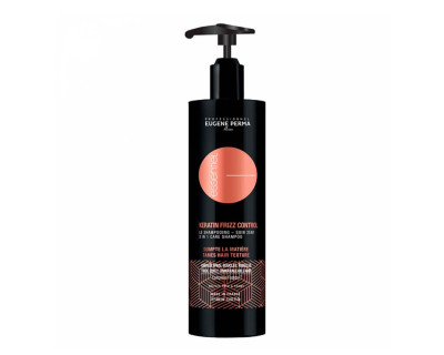 Eugene Perma Essentiel Keratin Frizz Control 2 en 1 champú para cabellos rizados o densos 400 ml