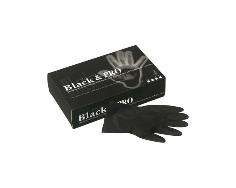Sibel Black&Pro guantes látex negro talla S 20 unidades